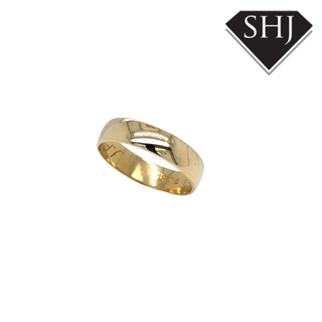 18CT Yellow Gold 5mm Wedding Band