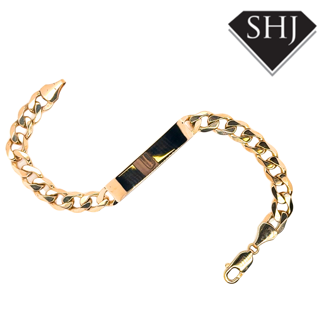 9ct Yellow Gold Gents ID Bracelet