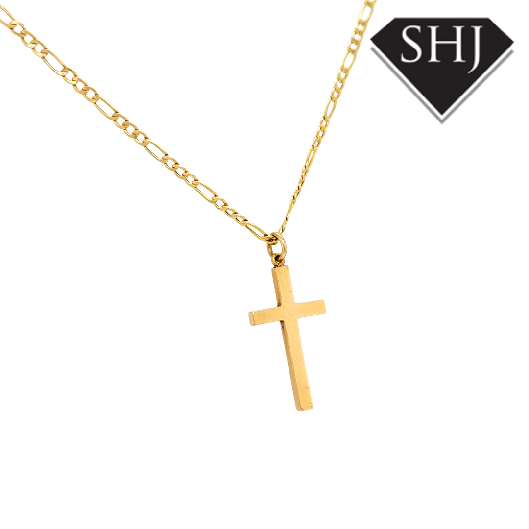 9ct Yellow Gold Cross & Chain