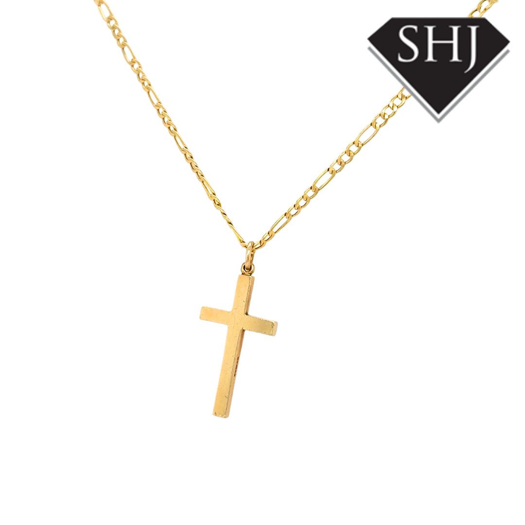 9ct Yellow Gold Cross & Chain