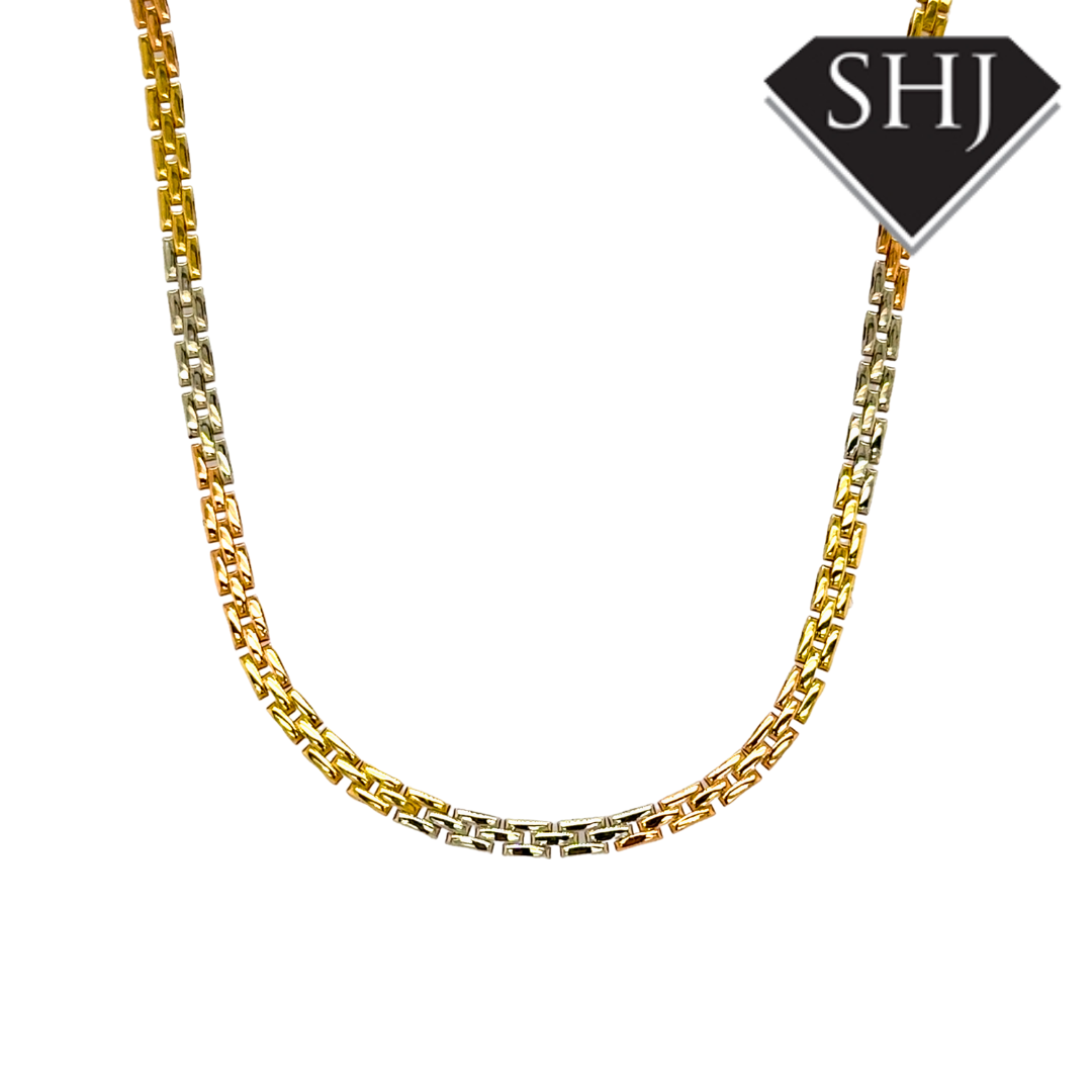 18ct Tri Gold Chain