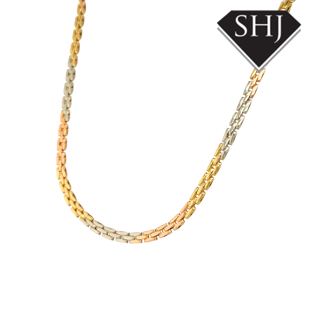 18ct Tri Gold Chain