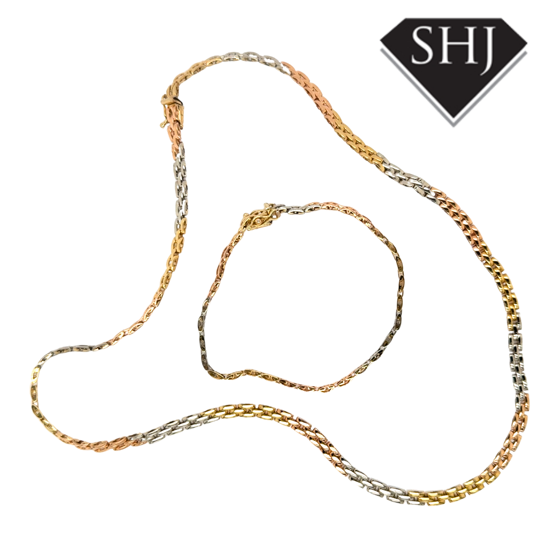 18ct Tri Gold Chain