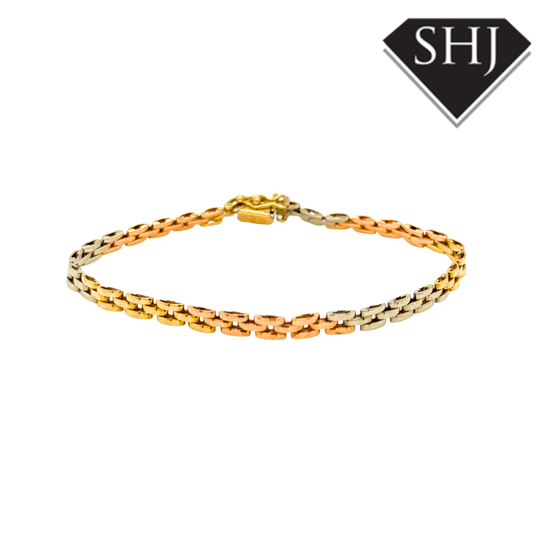 18ct Tri Gold Bracelet