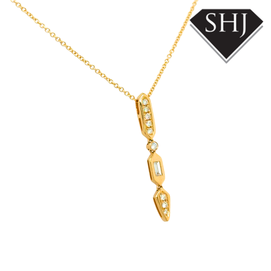 18ct Yellow Gold 0.30ct Diamond Pendant