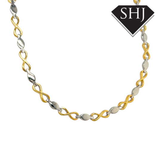 Silver Gold Plated Infinity Necklace