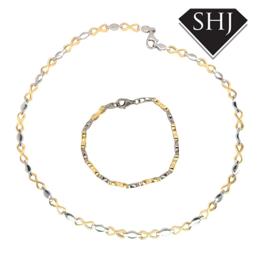 Silver Gold Plated Infinity Necklace