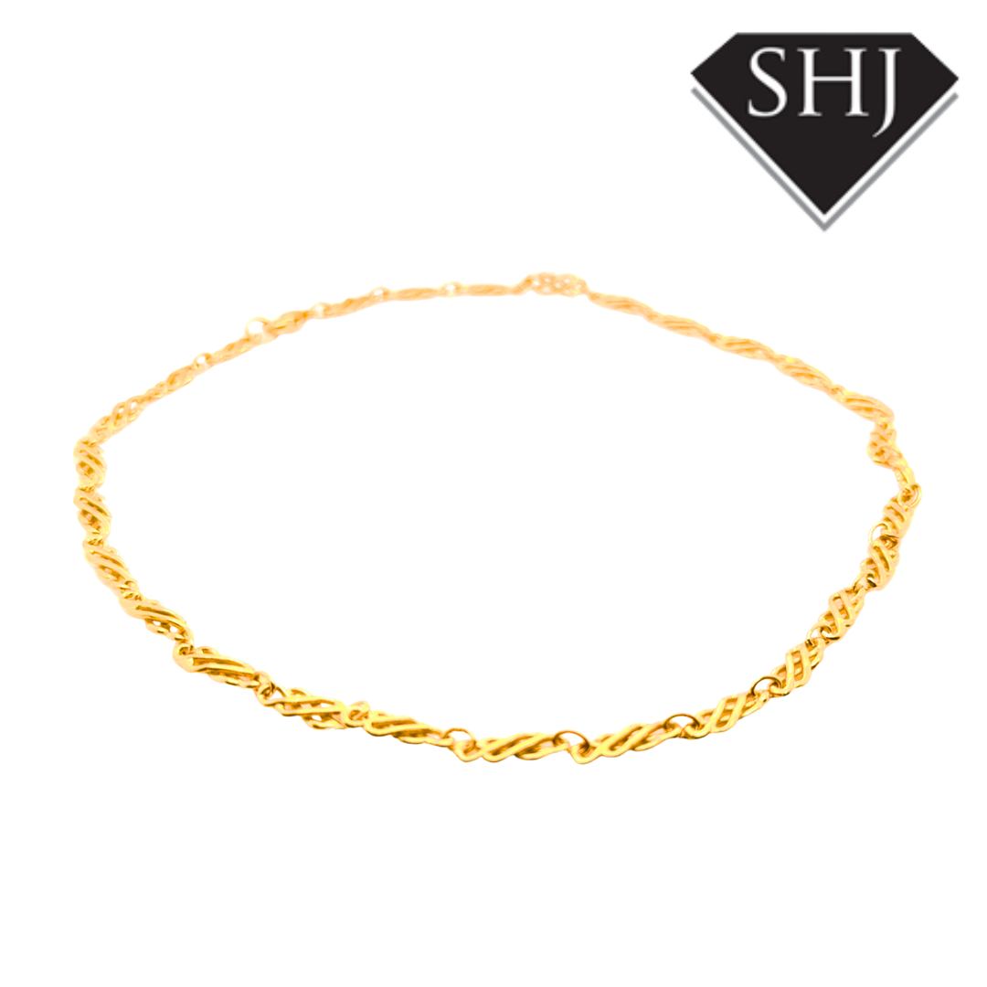 Silver Vermeil Gold Plated Celtic Chain Necklace