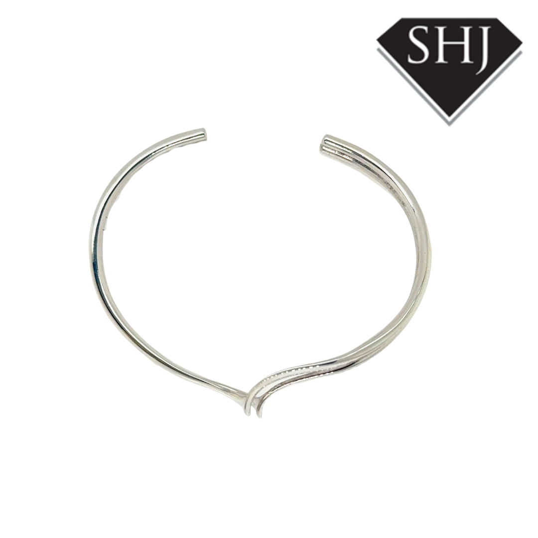 Silver Twist Bangle
