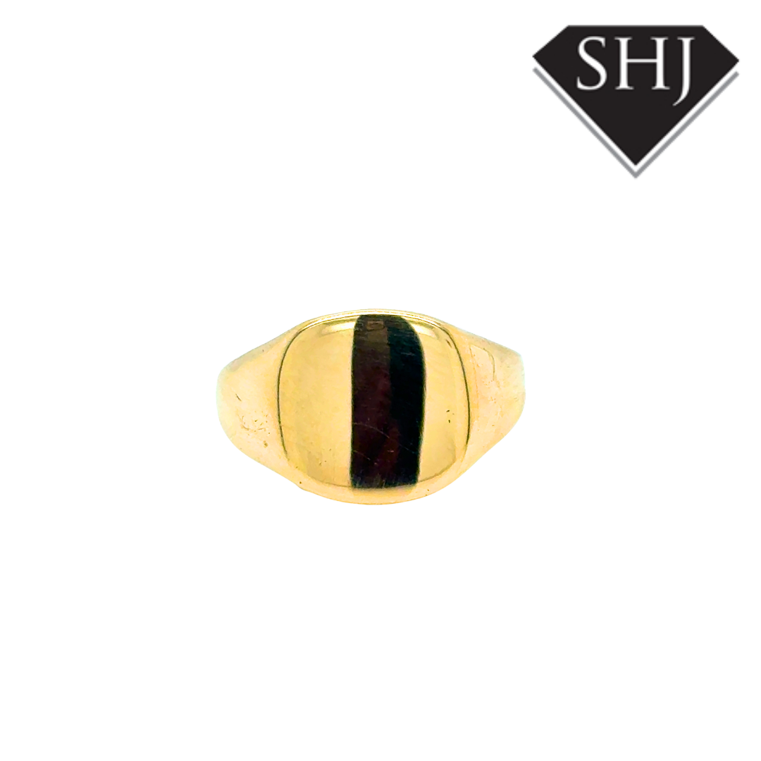 9ct Yellow Gold Cushion Signet Ring