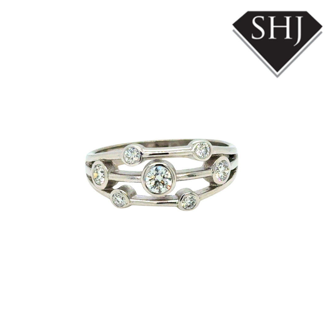 18ct White Gold 0.40ct Diamond Bubble Ring