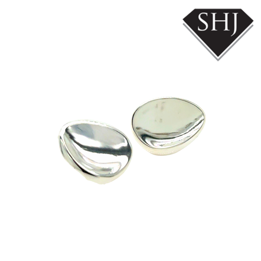 Silver Pebble Earrings