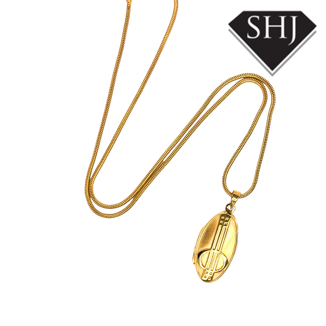 Silver Vermeil Gold Plated Charles Rennie Mackintosh Pendant & Chain