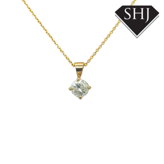 9ct Yellow Gold 0.51ct Diamond Pendant