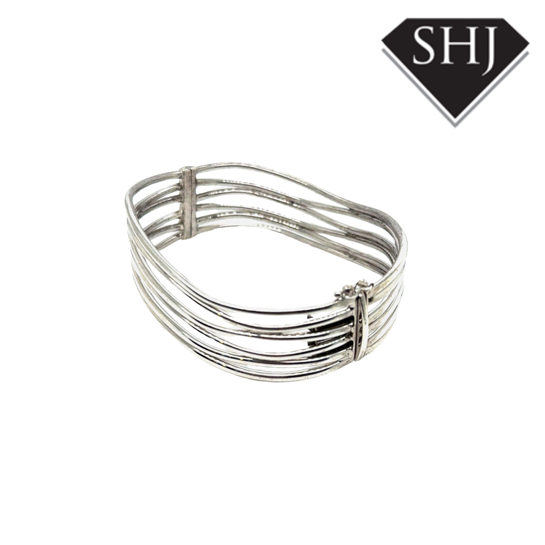 Silver Wave Bangle
