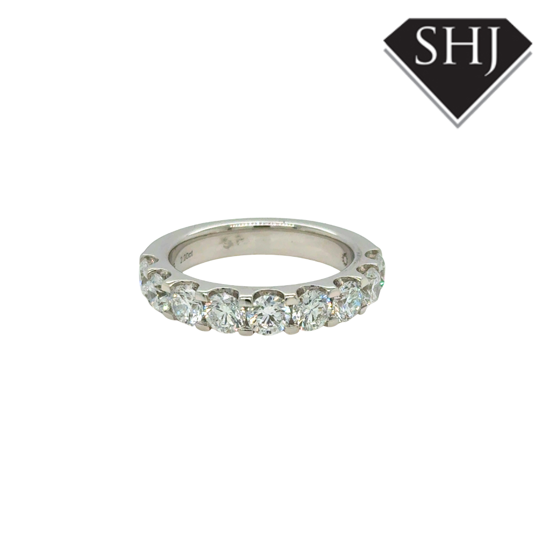9ct White Gold Lab Grown 2.00ct Diamond Eternity Ring