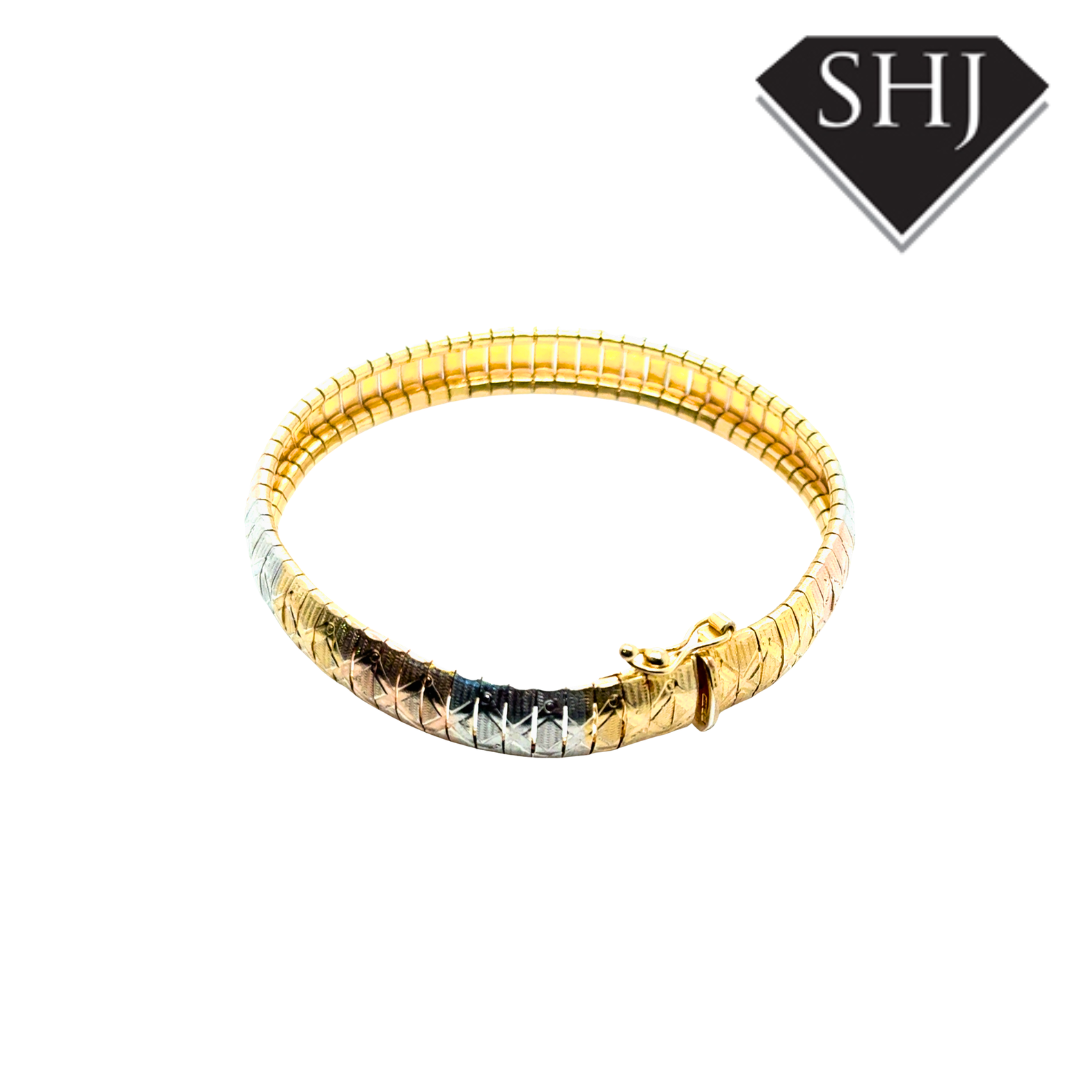 Silver Tri Colour Bracelet