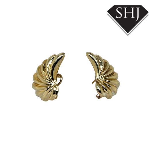 9ct Yellow Gold Shell Earrings