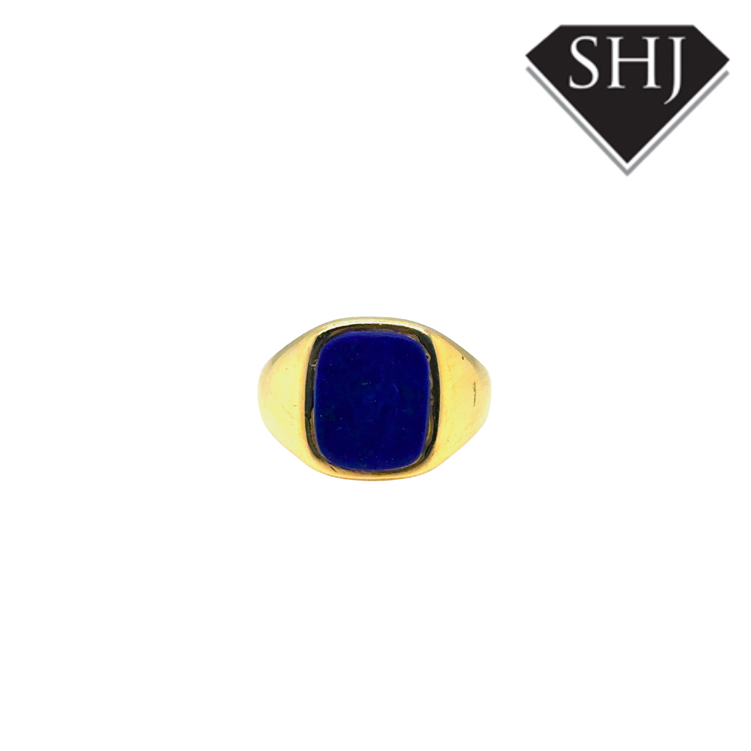 9ct Yellow Gold Lapis Signet Ring