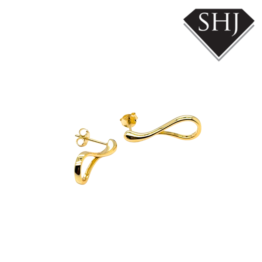 Silver Gold Plated Teardrop Earrings