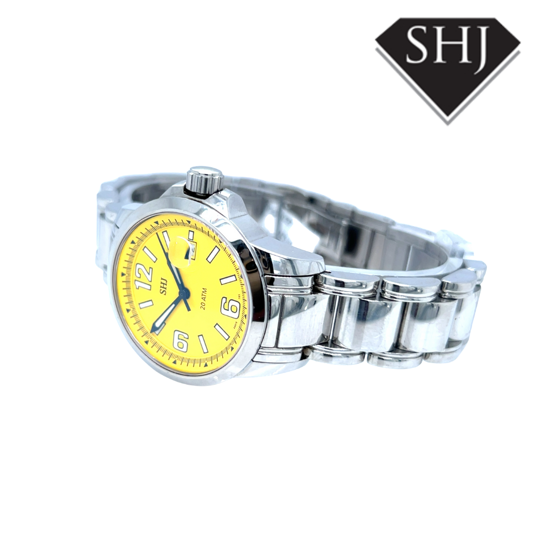 SHJ Stainless Steel Bracelet Yellow Dial