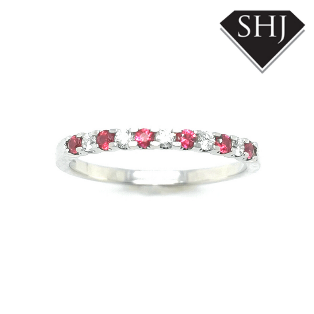 Ruby eternity ring on sale platinum