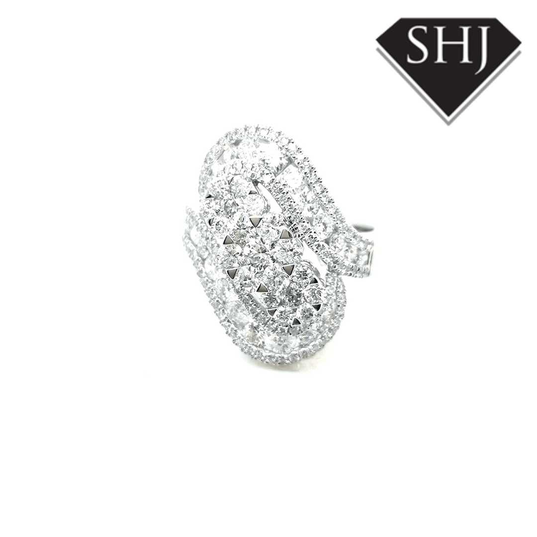 Platinum Diamond Triple Ring 2.09ct