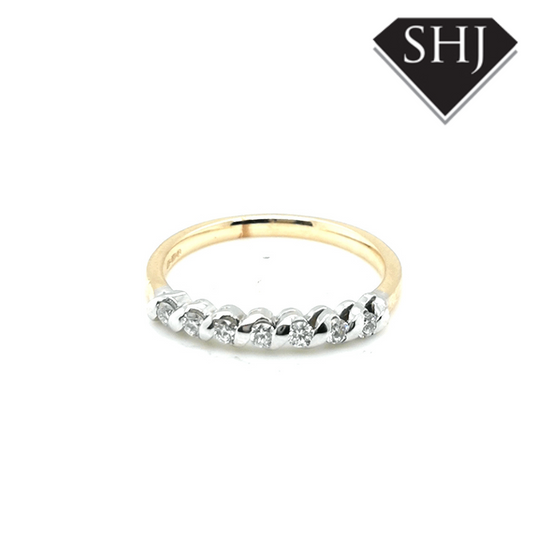 9ct Yellow Gold/White Gold Diamond Eternity Ring