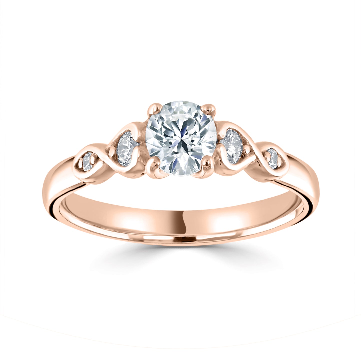 Solitaires - Diamond Shoulders