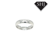 18ct White Gold Court 5mm Wedding Band