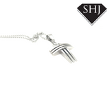 Mens Stainless Steel Triple Cross and Chain