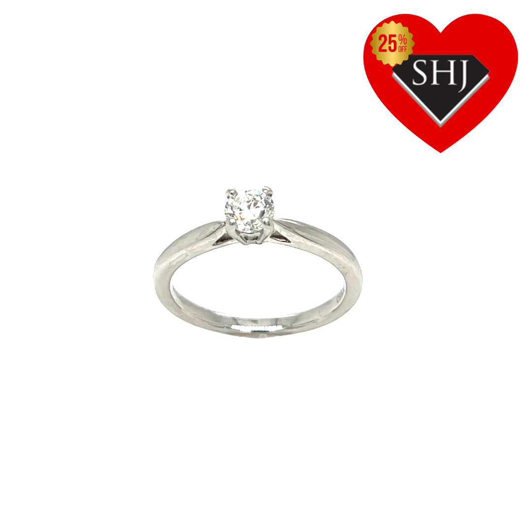 Platinum Single Stone 0.50ct Diamond Ring