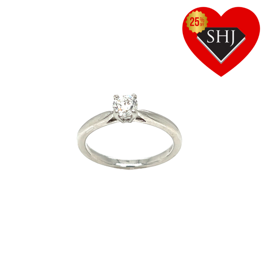 Platinum Single Stone 0.50ct Diamond Ring