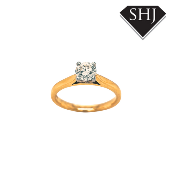 18ct Yellow White Gold 0.70ct Diamond Ring