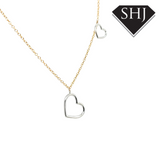 9ct Yellow Gold / White Gold Heart Pendant