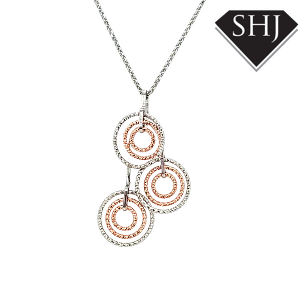 Silver Rose Gold Plated Necklace
