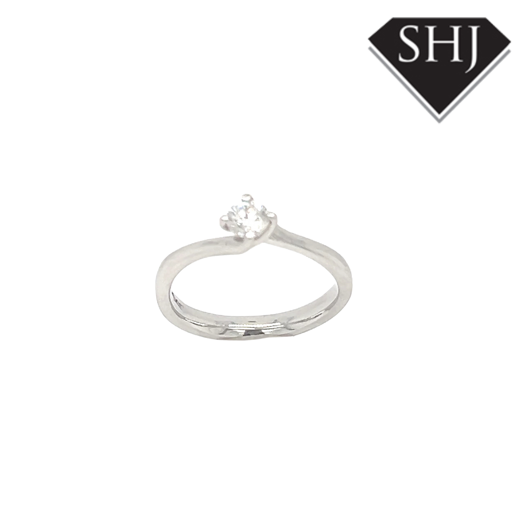 Platinum Single Stone 0.28ct Diamond Ring