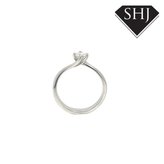 Platinum Single Stone 0.28ct Diamond Ring