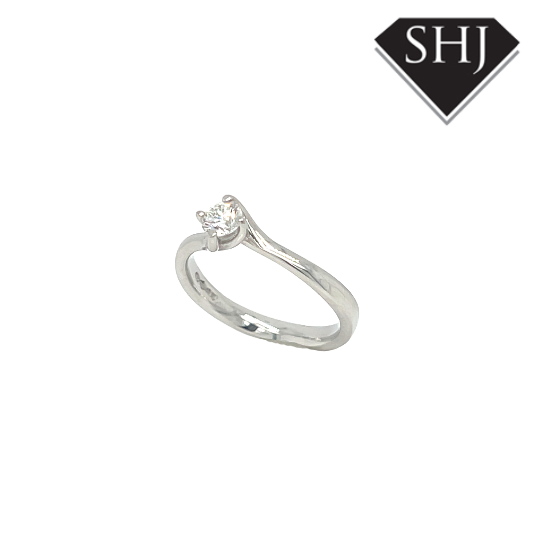 Platinum Single Stone 0.28ct Diamond Ring