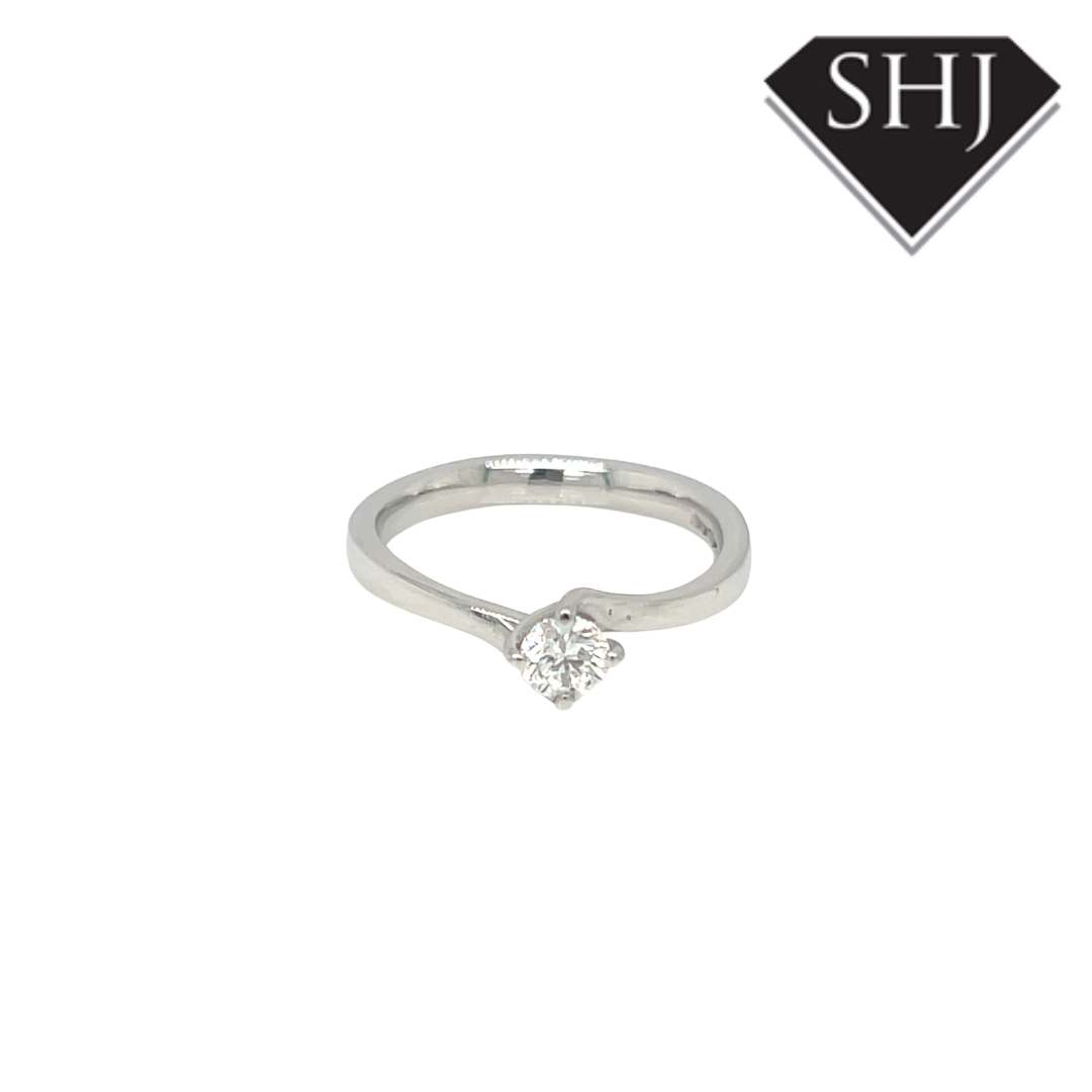 Platinum Single Stone 0.28ct Diamond Ring