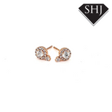 18ct Rose Gold Diamond Earrings