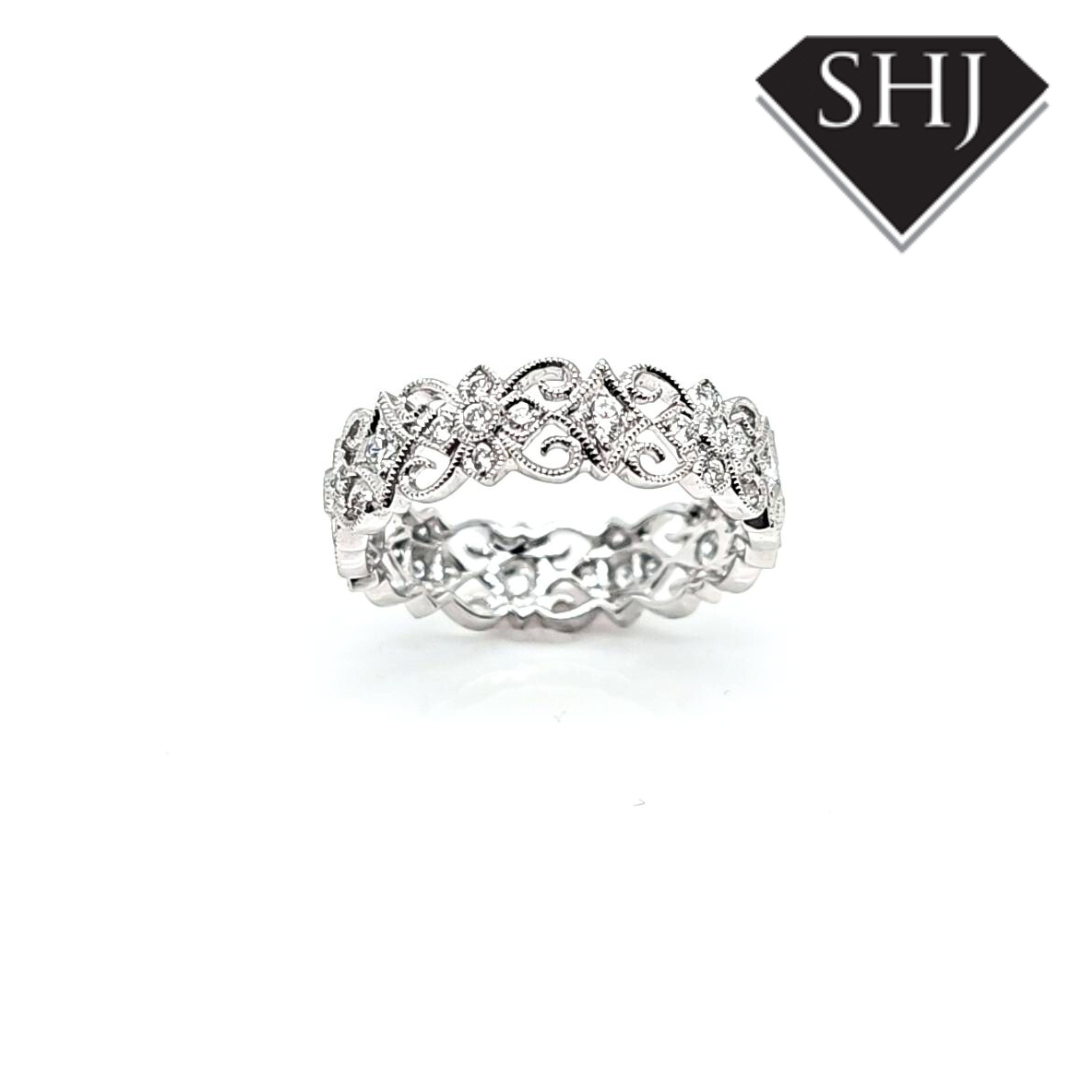 Platinum 0.43ct Diamond Band