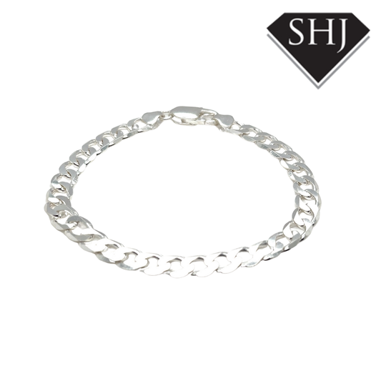 Silver Curb Chain Bracelet