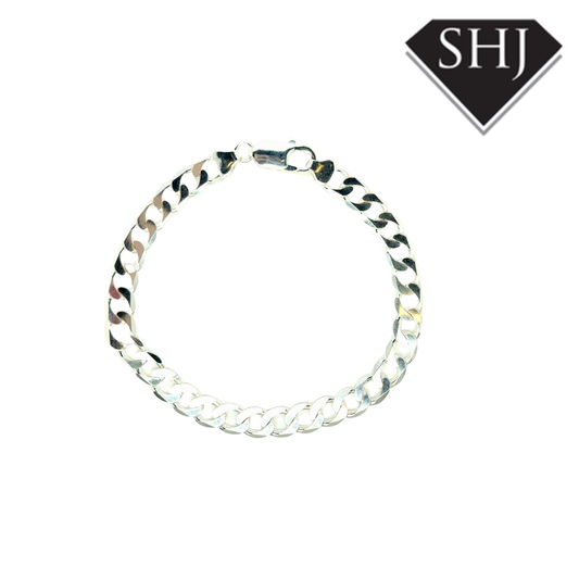 Silver Curb Chain Bracelet