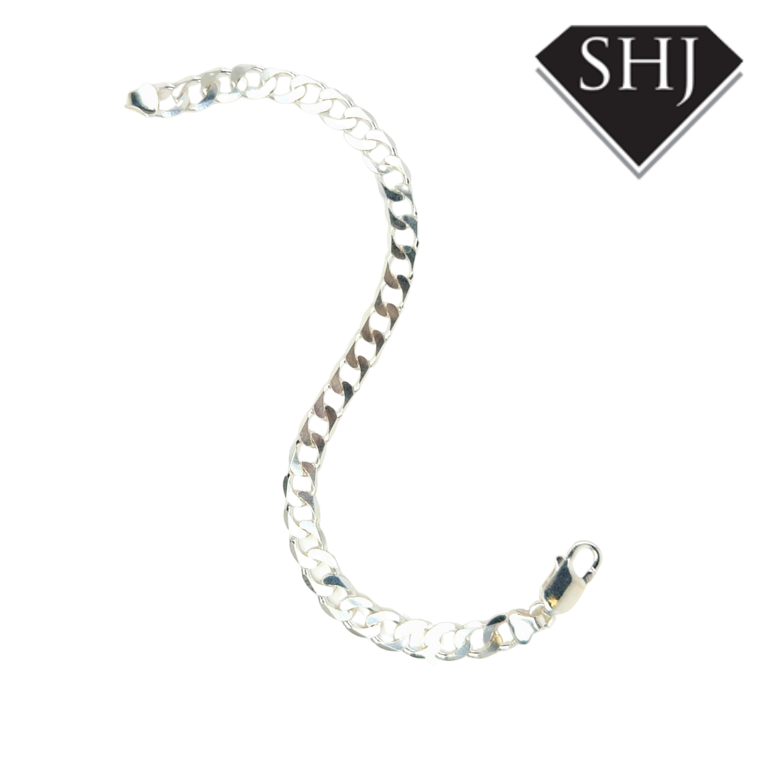 Silver Curb Chain Bracelet