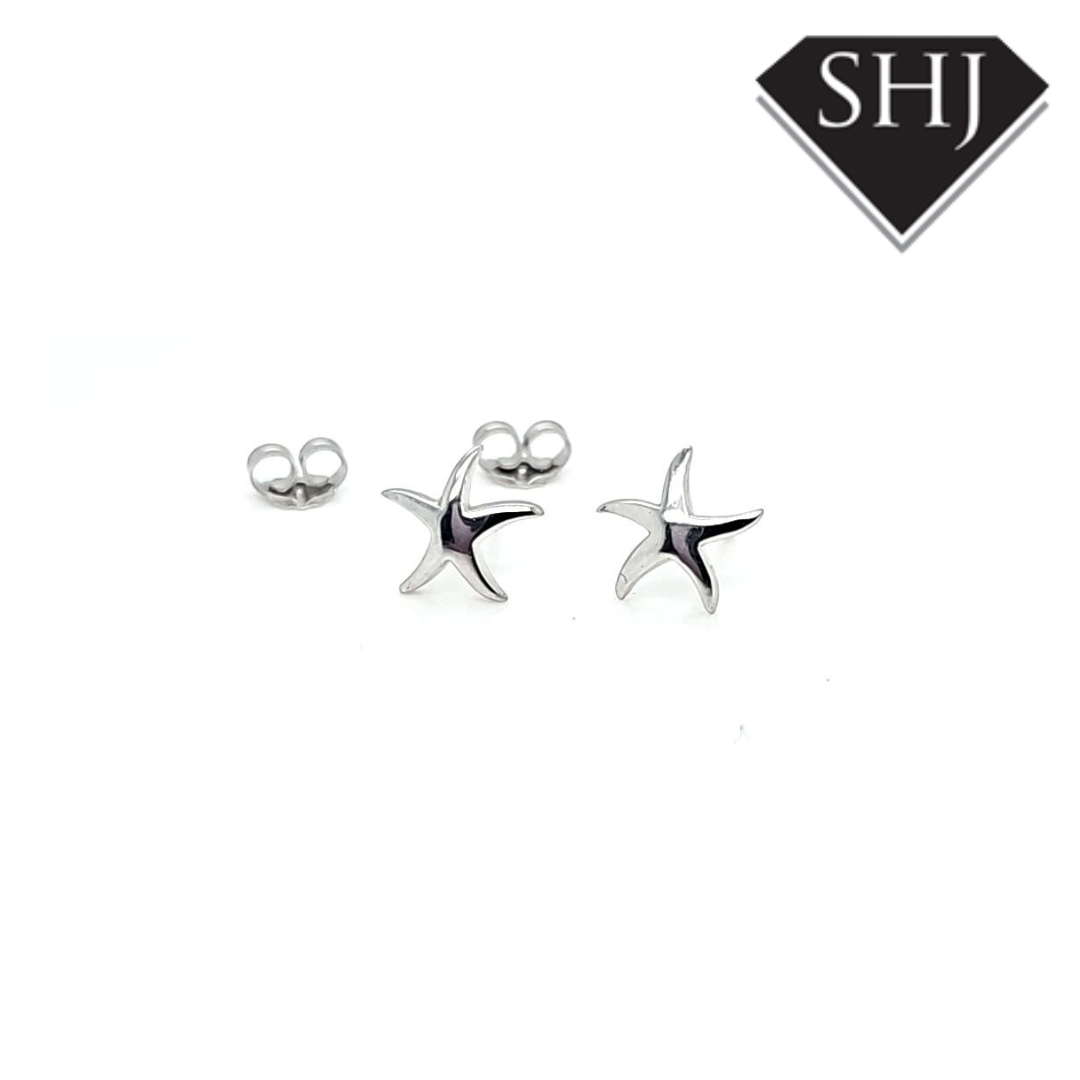 Silver Starfish Earrings