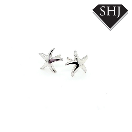 Silver Starfish Earrings
