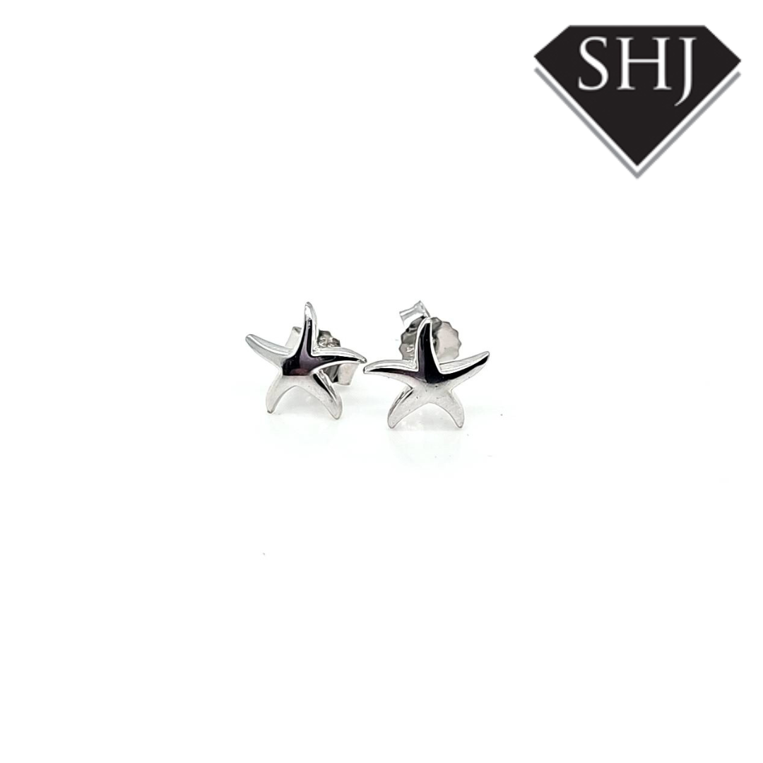 Silver Starfish Earrings