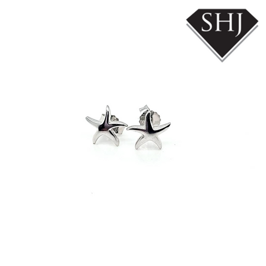 Silver Starfish Earrings