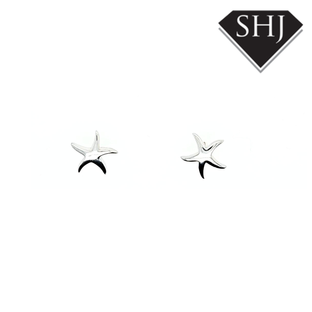 Silver Starfish Earrings